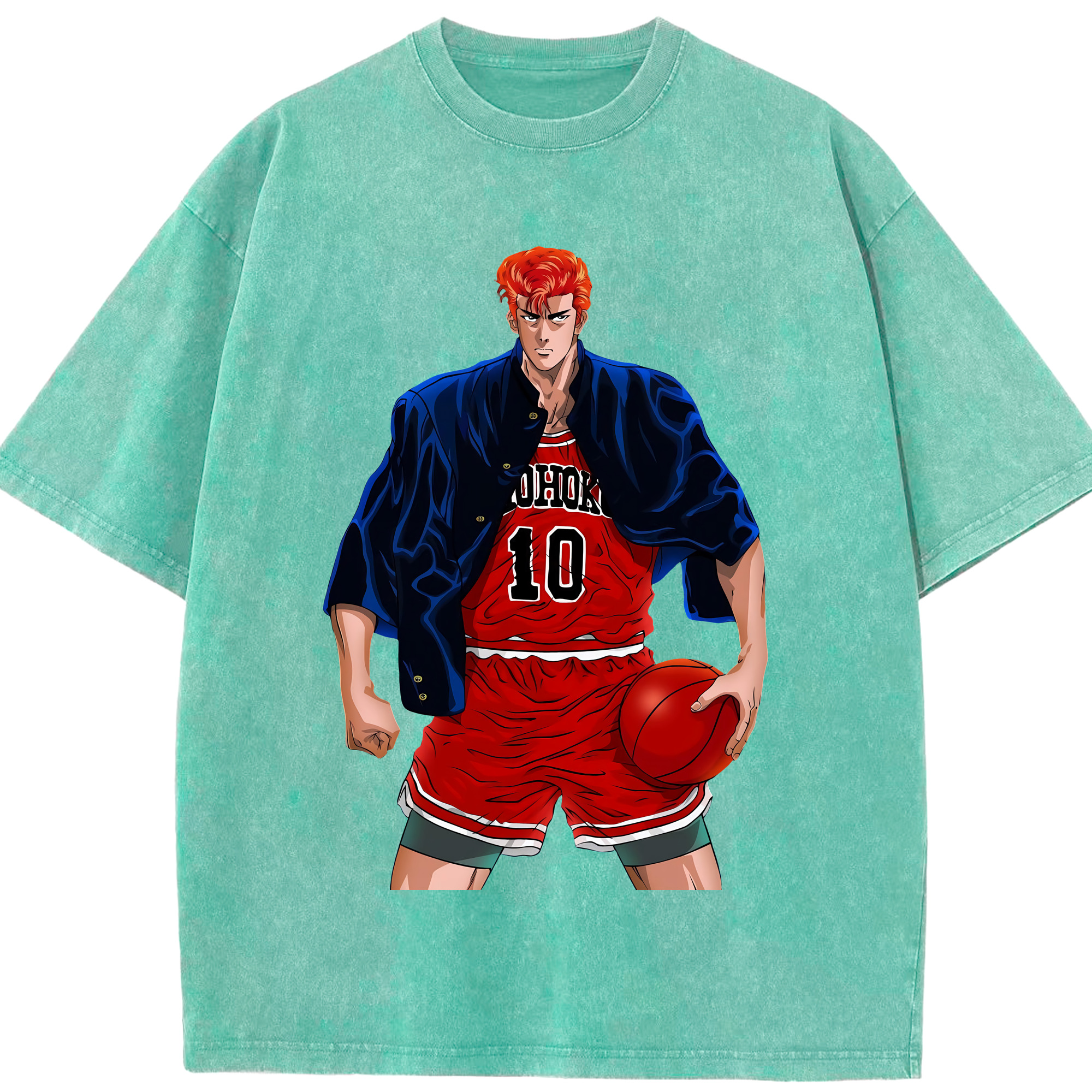 （画像用） SLAM DUNK／スラムダンク 綿100% ヴィンテージ風 半袖Tシャツ（フロントプリント）